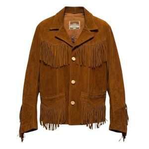Vintage Pioneer Wear Western Fringed Suede Jacket
